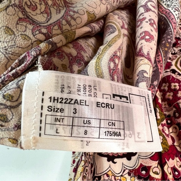 Ba&sh Zael Printed Midi Dress Size US 8 - Picture 14 of 14